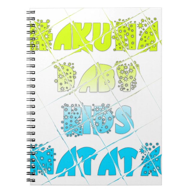 Caderno Espiral Hakuna Matata Bebê Crianças Cores Alegres Impressã (Frente)