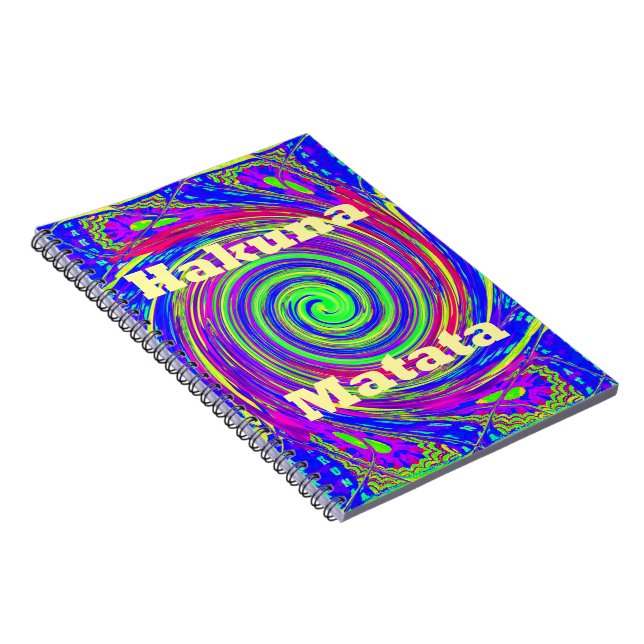 Caderno Espiral Hakuna Matata - Design com Cores Vibrantes (Lado Direito)