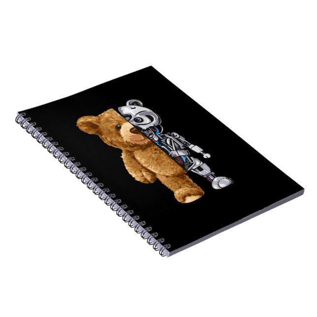 Caderno Espiral Half Bear Half Robot (Lado Direito)