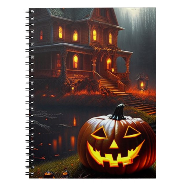 Caderno Espiral Halloween/Abóbora/Outono  (Frente)