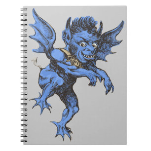 Caderno Espiral Halloween Antigo, Gárgula Demônio Maligno Assustad