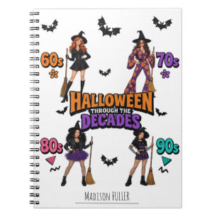 Caderno Espiral Halloween Através das Décadas Personalizado