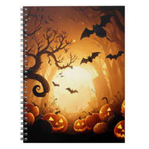 Caderno Espiral Halloween/Bat/Pumpkin/Fall