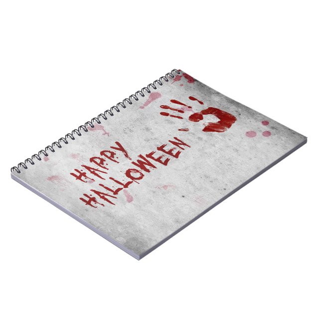 Caderno Espiral Halloween Bloody Handprint (Left Side)