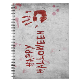 Caderno Espiral Halloween Bloody Handprint