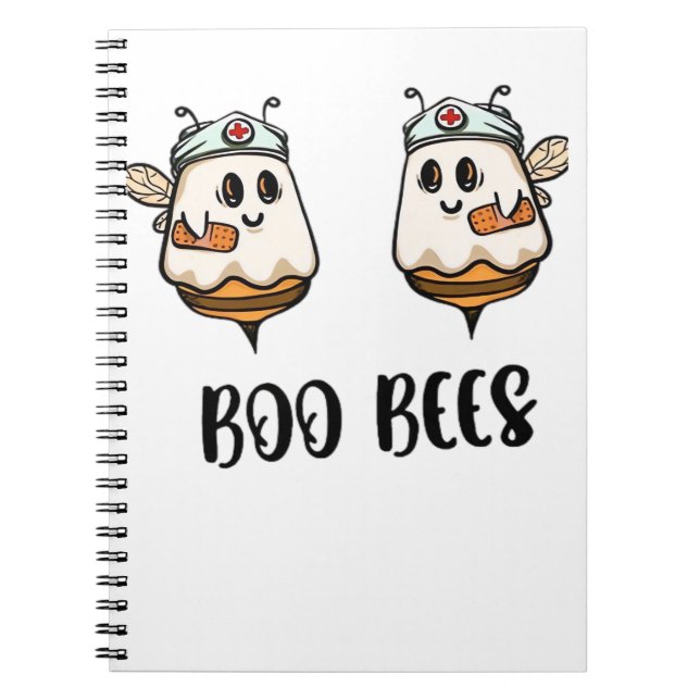 Caderno Espiral Halloween Boo Bees Enfermeira Enfermeira Camisa Cl (Frente)