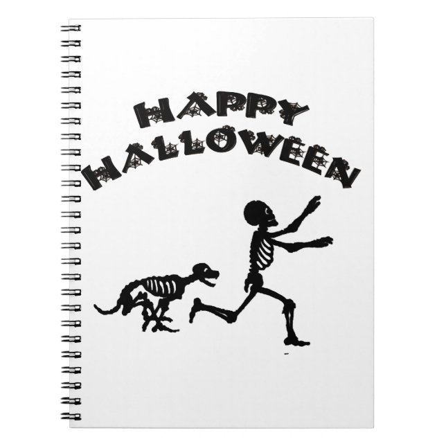 Caderno Espiral Halloween Boy and Dog (Frente)