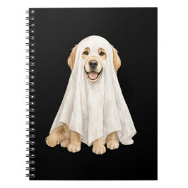 Caderno Espiral Halloween Cachorro Fantasma Bonito Retriever Doura