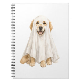 Caderno Espiral Halloween Cachorro Fantasma Bonito Retriever Doura