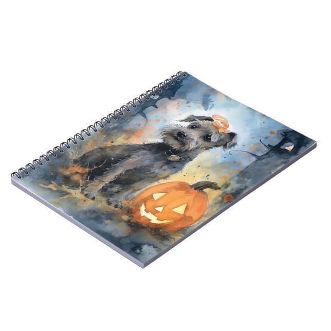 Caderno Espiral Halloween Chesapeake Bay Terrier Com Bompkins (Left Side)