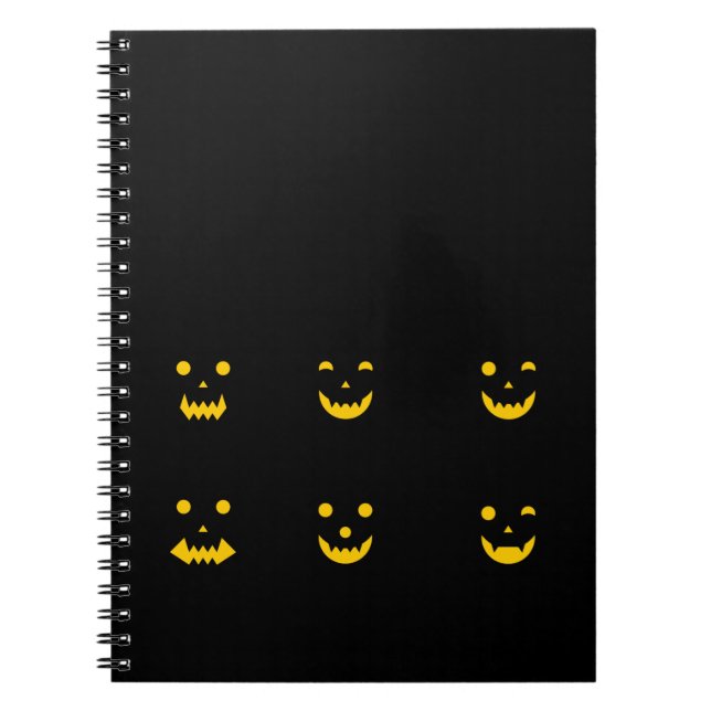 Caderno Espiral Halloween de abóbora brilhante (Frente)