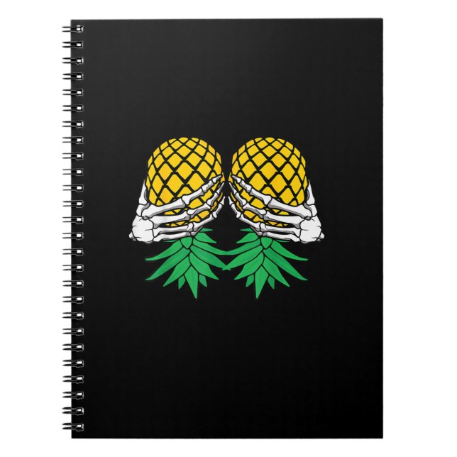 Caderno Espiral Halloween De Cima Para Baixo Pineapple Swinger Ske (Frente)