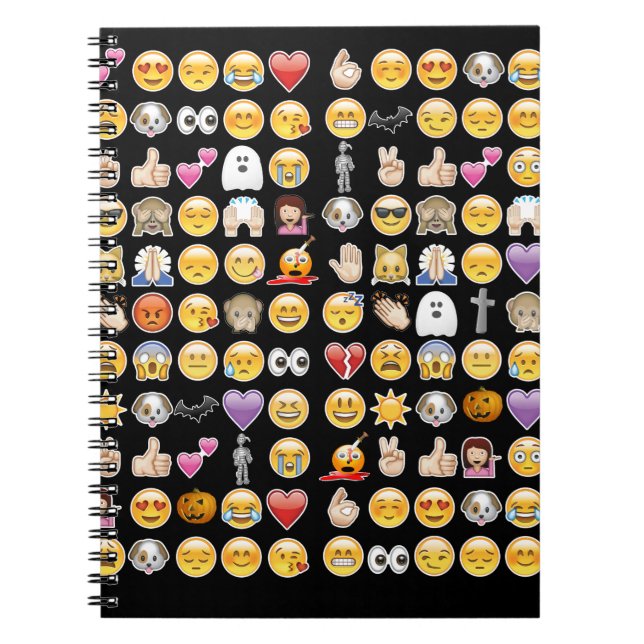 Caderno Espiral halloween emoji (Frente)