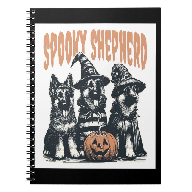 Caderno Espiral Halloween German Shepherd.jpg (Frente)