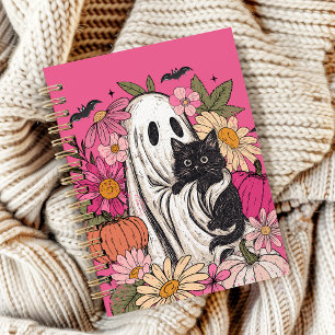 Caderno Espiral Halloween Ghost Cat iPhone / iPad case