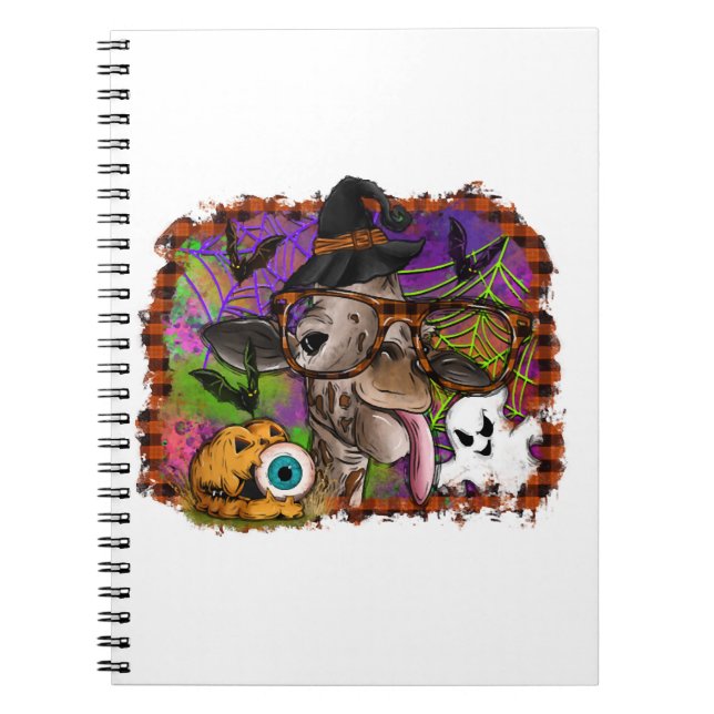 Caderno Espiral Halloween Giraffe (Frente)