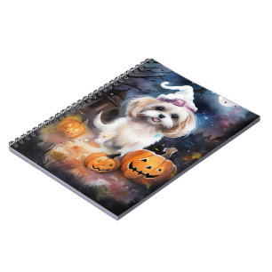 Caderno Espiral Halloween Malti Tzu Com Pumpkins Assustado