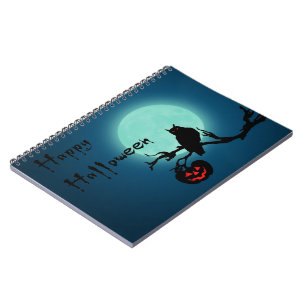 Caderno Espiral Halloween Night Pumpkin Owl