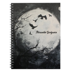 Caderno Espiral Halloween Noturno Assombrado