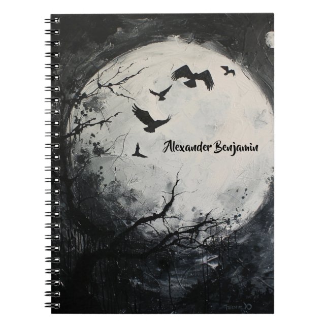 Caderno Espiral Halloween Noturno Assombrado (Frente)