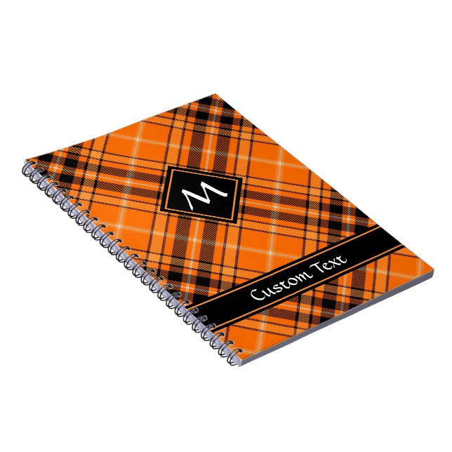 Caderno Espiral Halloween Orange Tartan (Lado Direito)