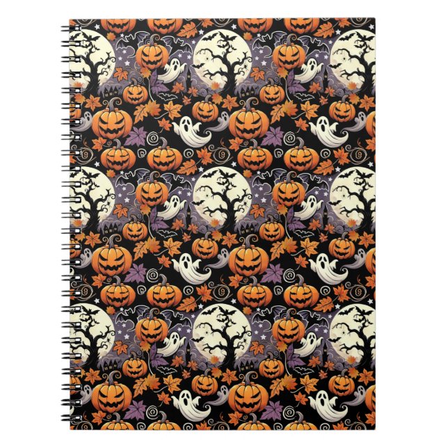 Caderno Espiral Halloween/outono/outono (Frente)
