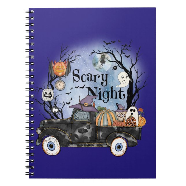 Caderno Espiral Halloween Scary Night (Frente)