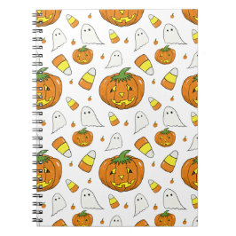 Caderno Espiral Halloween Spiral Notebook – Ghosts & Candy Corn