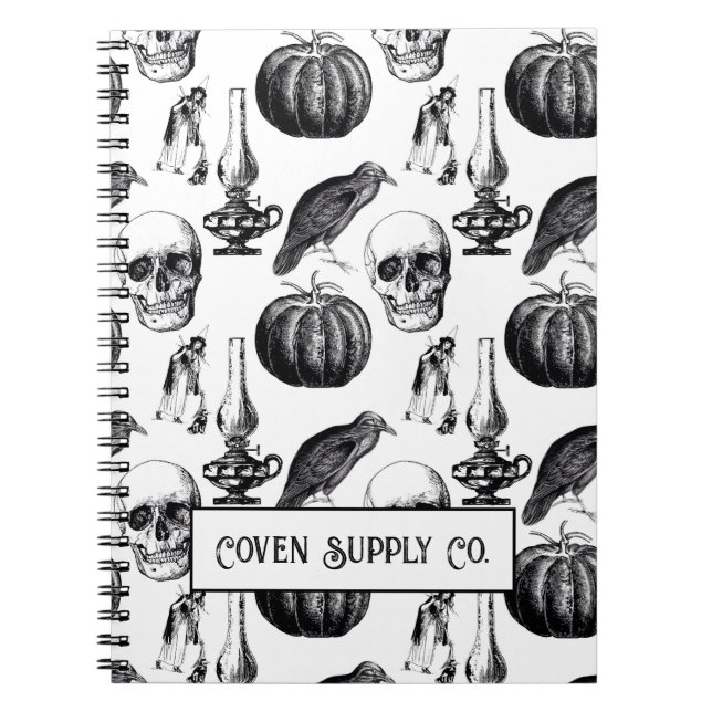 Caderno Espiral Halloween Spiral Notebook – Vintage Gothic (Frente)