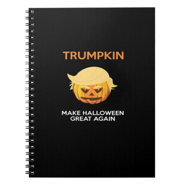 Caderno Espiral Halloween Trumpkin V4 (Frente)