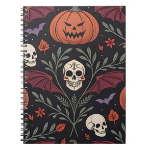 Caderno Espiral Halloween Vibes Pattern