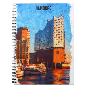 Caderno Espiral Hamburg Germany Elbphilharmie Viagem