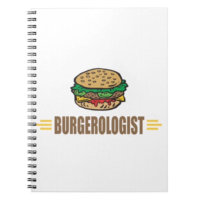 Caderno Espiral Hamburger Engraçado (Frente)