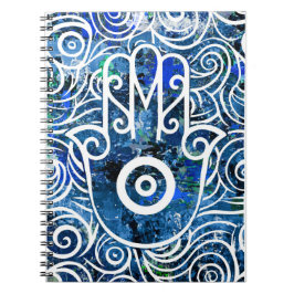 Caderno Espiral Hamsa Swirls
