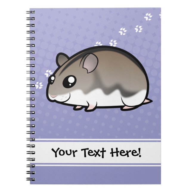 Caderno Espiral Hamster Anão Cartoon (Frente)