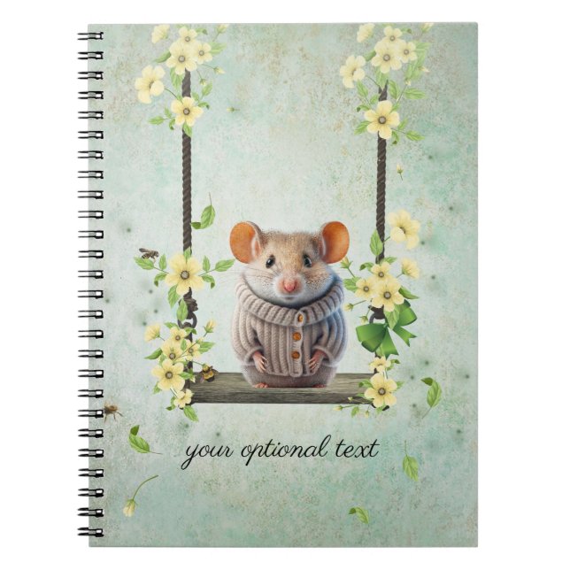 Caderno Espiral Hamster bonito no notebook Swing (Frente)