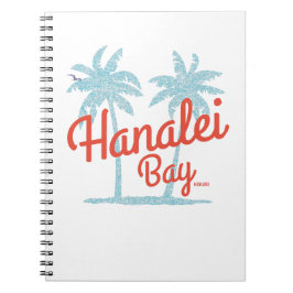 Caderno Espiral Hanalei Bay Hawaii Island of Kauai Souvenir Shot G