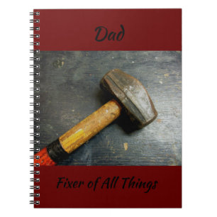 Caderno Espiral Handyman Fixer de Todas as Coisas Dorme Hammer