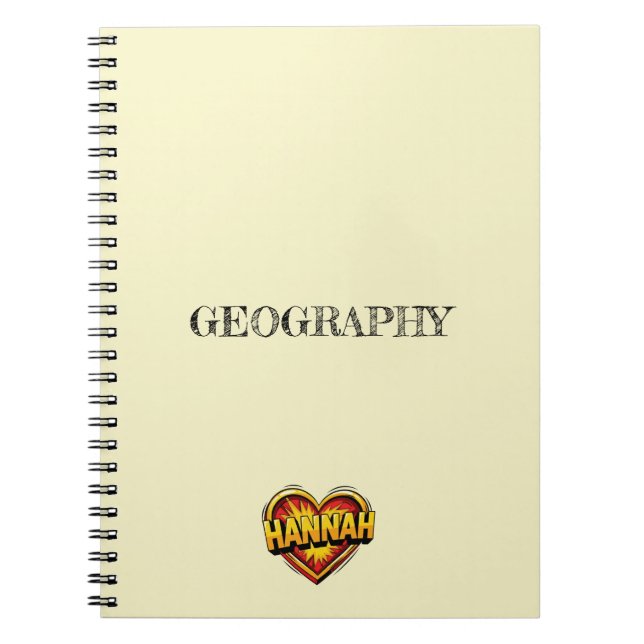 Caderno Espiral Hannah Heart Yellow (Frente)