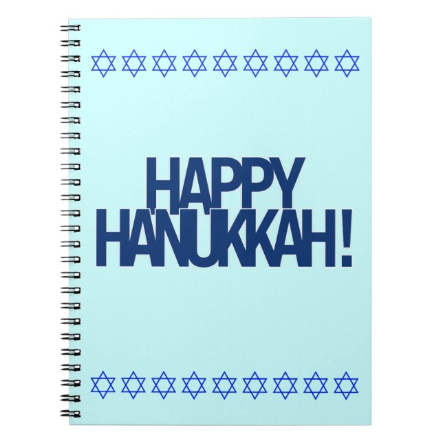 Caderno Espiral Hanukkah feliz (Frente)