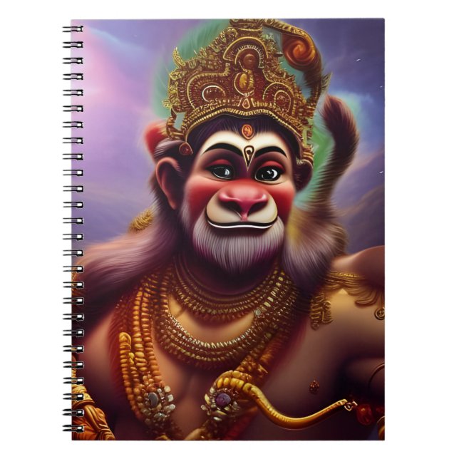 Caderno Espiral Hanuman tira uma selfie (Frente)