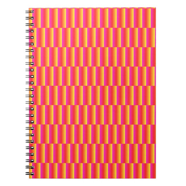 Caderno Espiral Happy 3D Rainbow Tiles Pattern (Frente)