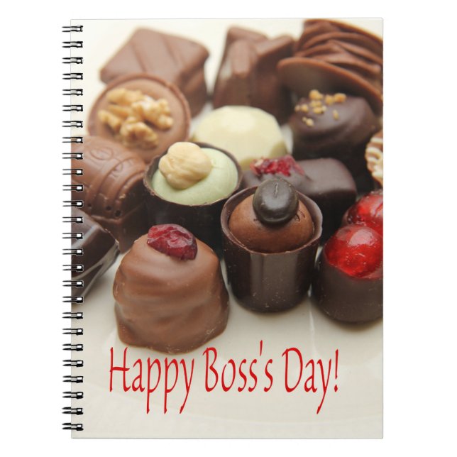 Caderno Espiral Happy Boss's Day Chocolates (Frente)