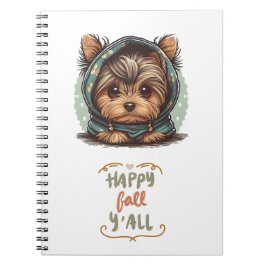 Caderno Espiral Happy Fall Y Yorkshire Terrier Autumn Hoodie