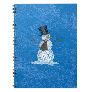 Caderno Espiral Happy Swirly Snowman