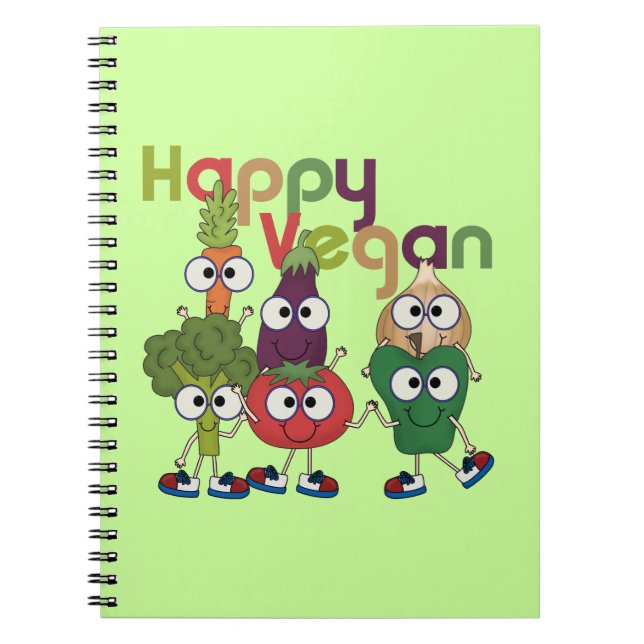 Caderno Espiral Happy Vegan (Frente)