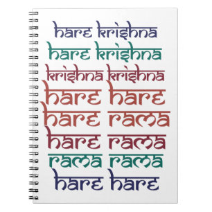 Caderno Espiral Hare Krishna Hare Krishna Mantra Chanting Hinduísm