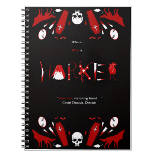 Caderno Espiral Harker - Notebook Dracula