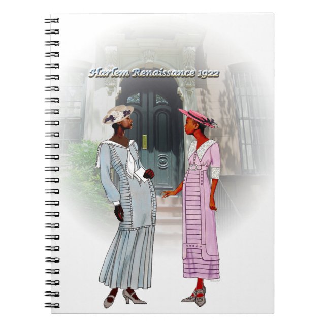 Caderno Espiral Harlem Renaissance Conversation – 1922 Watercolor  (Frente)