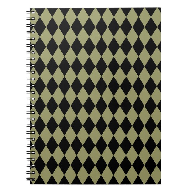 Caderno Espiral Harlequin Avocado e Black (Frente)